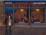 Brent Lynch Fifth Avenue Cafe I painting